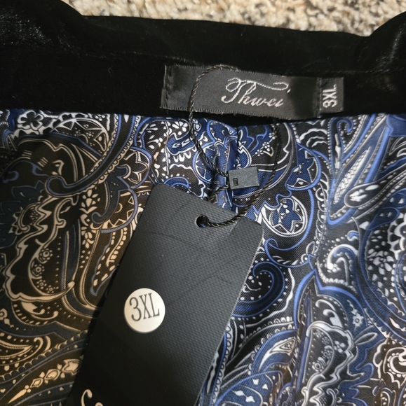 Thwei Black Velvet Blazer Sport Jacket Size 3XL NWT - Picture 4 of 10